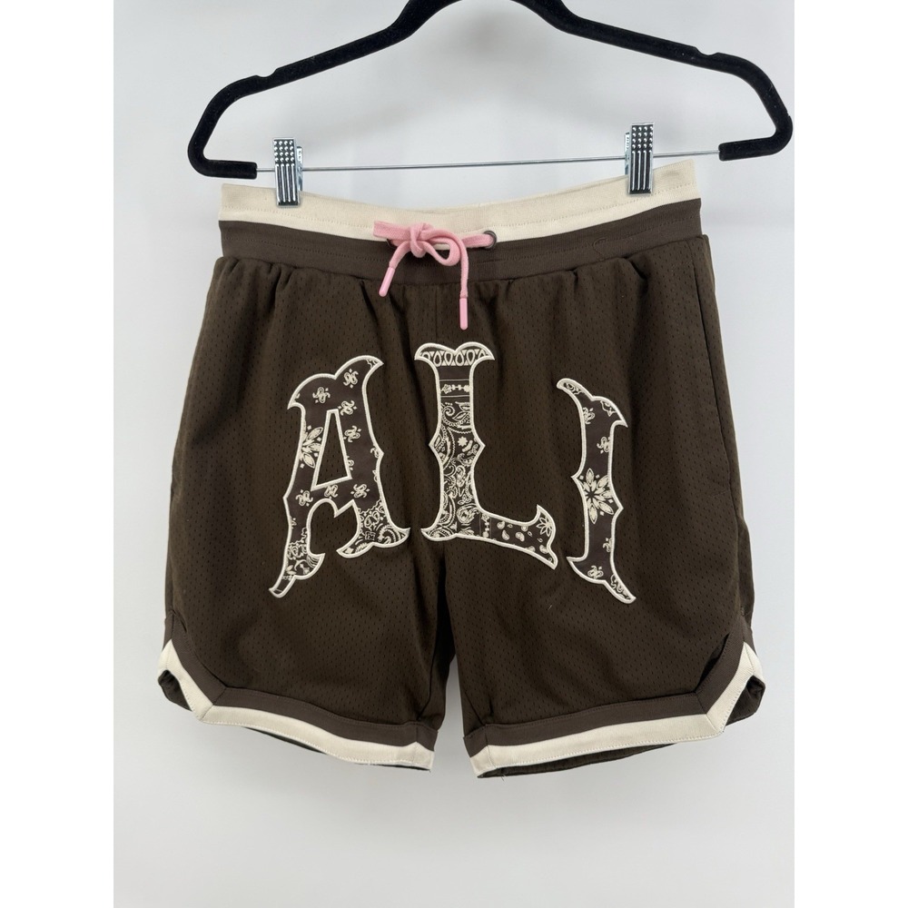 Shoe Palace Muhammad Ali Shorts Butteryfly Bee Drawstring‎ Men's S Brown